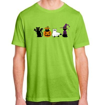 Retro Black Cat Halloween Pumpkin Costume Adult ChromaSoft Performance T-Shirt