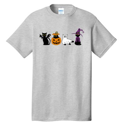 Retro Black Cat Halloween Pumpkin Costume Tall T-Shirt