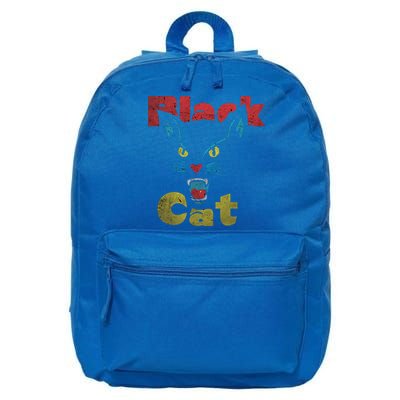 Retro Black Cat Retro Fireworks Vintage Halloween 70s 16 in Basic Backpack