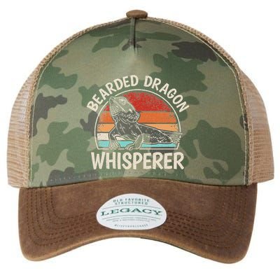 Retro Bearded Dragon Whisperer Funny Reptile Lizard Legacy Tie Dye Trucker Hat