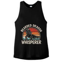 Retro Bearded Dragon Whisperer Funny Reptile Lizard Ladies PosiCharge Tri-Blend Wicking Tank