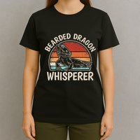Retro Bearded Dragon Whisperer Funny Reptile Lizard T-Shirt