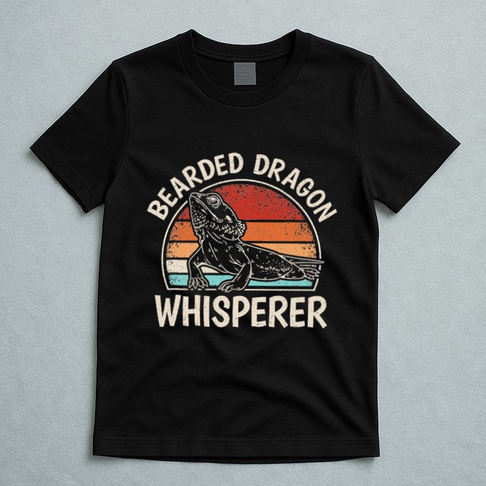 Retro Bearded Dragon Whisperer Funny Reptile Lizard T-Shirt