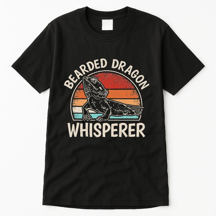 Retro Bearded Dragon Whisperer Funny Reptile Lizard Tall T-Shirt