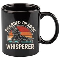 Retro Bearded Dragon Whisperer Funny Reptile Lizard 11oz C Handle Ceramic Mug