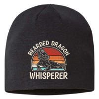 Retro Bearded Dragon Whisperer Funny Reptile Lizard Sustainable Beanie