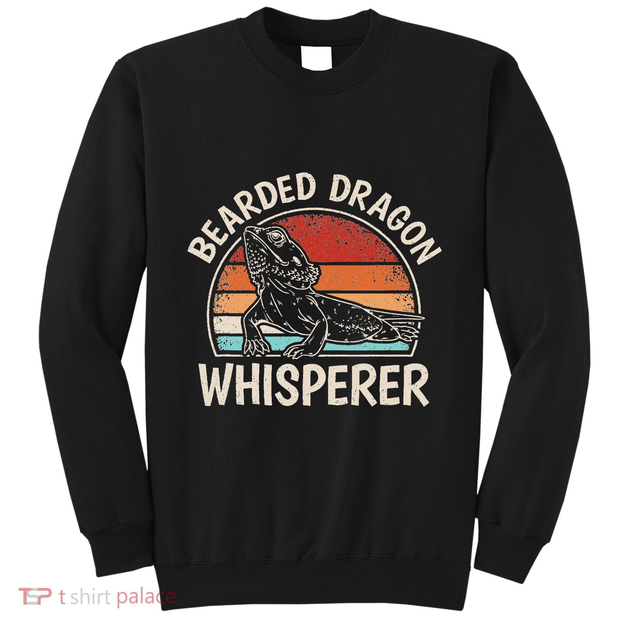 Retro Bearded Dragon Whisperer Funny Reptile Lizard Tall Sweatshirt