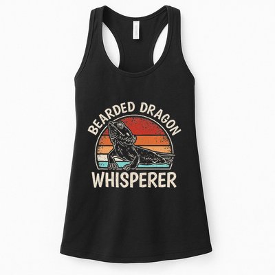 Retro Bearded Dragon Whisperer Funny Reptile Lizard Womens Tank Top