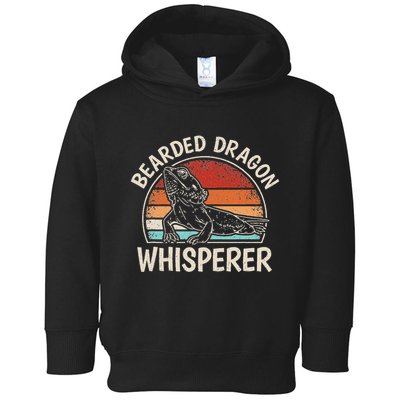 Retro Bearded Dragon Whisperer Funny Reptile Lizard Toddler Hoodie