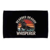 Retro Bearded Dragon Whisperer Funny Reptile Lizard Microfiber Hand Towel