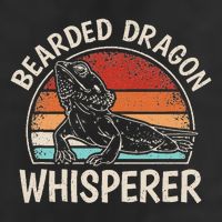 Retro Bearded Dragon Whisperer Funny Reptile Lizard Microfiber Hand Towel
