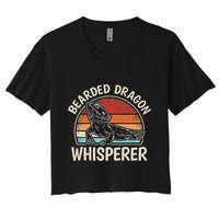 Retro Bearded Dragon Whisperer Funny Reptile Lizard Crop Top