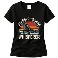 Retro Bearded Dragon Whisperer Funny Reptile Lizard Womens T-Shirt