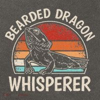 Retro Bearded Dragon Whisperer Funny Reptile Lizard Cotton Canvas Backpack