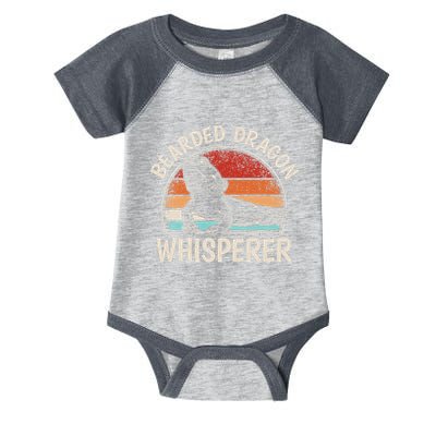 Retro Bearded Dragon Whisperer Funny Reptile Lizard Infant Baby Jersey Bodysuit