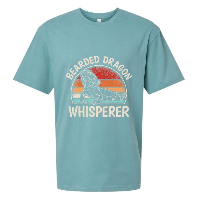 Retro Bearded Dragon Whisperer Funny Reptile Lizard Sueded Cloud Jersey T-Shirt