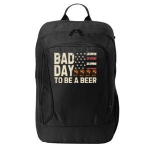 Retro Bad Day To Be A Bee.R Usa Flag Beer 4th Of July City Backpack