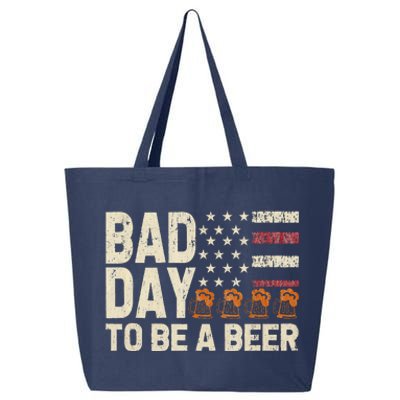 Retro Bad Day To Be A Bee.R Usa Flag Beer 4th Of July 25L Jumbo Tote