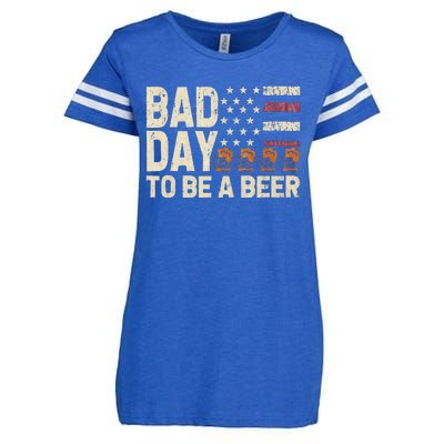 Retro Bad Day To Be A Bee.R Usa Flag Beer 4th Of July Enza Ladies Jersey Football T-Shirt