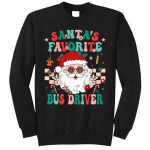 Retro Bus Driver Christmas Santa Favorite Bus Driver Sweatshirt