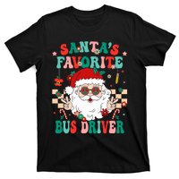 Retro Bus Driver Christmas Santa Favorite Bus Driver T-Shirt