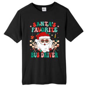 Retro Bus Driver Christmas Santa Favorite Bus Driver Tall Fusion ChromaSoft Performance T-Shirt