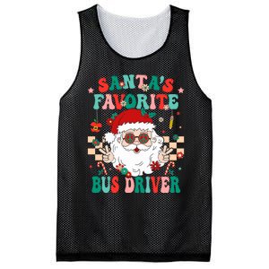 Retro Bus Driver Christmas Santa Favorite Bus Driver Mesh Reversible Basketball Jersey Tank