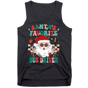 Retro Bus Driver Christmas Santa Favorite Bus Driver Tank Top