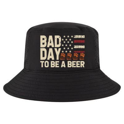 Retro Bad Day To Be Beer Usa Flag Beer 4th Of July Cool Comfort Performance Bucket Hat