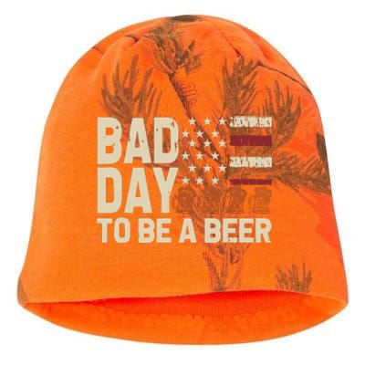 Retro Bad Day To Be Beer Usa Flag Beer 4th Of July Kati - Camo Knit Beanie