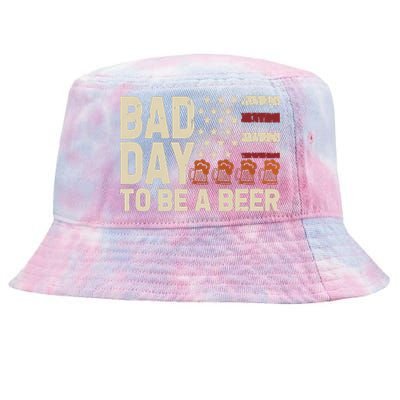 Retro Bad Day To Be Beer Usa Flag Beer 4th Of July Tie-Dyed Bucket Hat