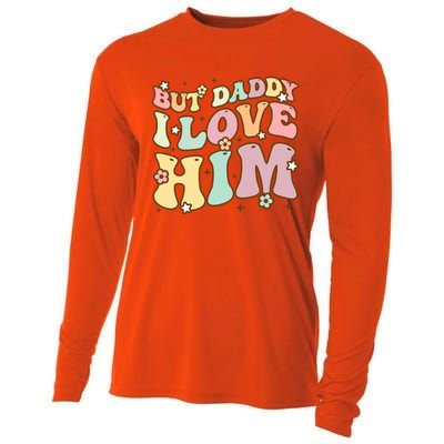 Retro But Daddy I Love Him Happy Parents Day Family Gift Cooling Performance Long Sleeve Crew