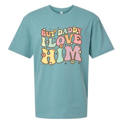 Retro But Daddy I Love Him Happy Parents Day Family Gift Sueded Cloud Jersey T-Shirt