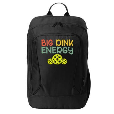 Retro Big Dink Energy Pickleball Funny Pickle Ball Lover City Backpack