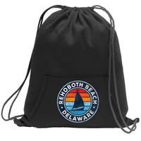 Rehoboth Beach Delaware De Vintage Sailboat Sweatshirt Cinch Pack Bag