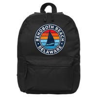 Rehoboth Beach Delaware De Vintage Sailboat 16 in Basic Backpack