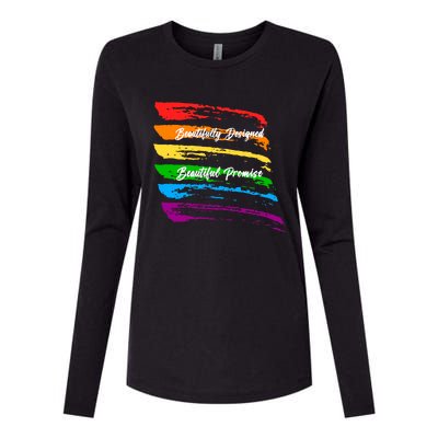 Rainbows Beautifully Designed Beautiful Promise Womens Cotton Relaxed Long Sleeve T-Shirt