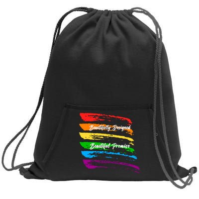 Rainbows Beautifully Designed Beautiful Promise Sweatshirt Cinch Pack Bag