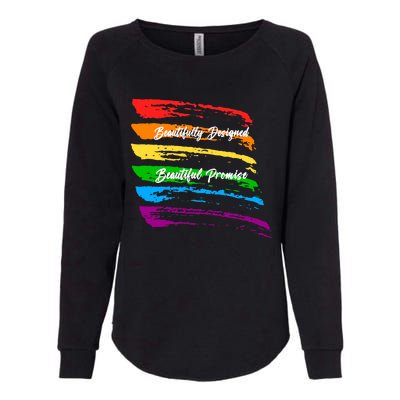 Rainbows Beautifully Designed Beautiful Promise Womens California Wash Sweatshirt