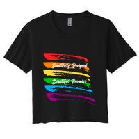 Rainbows Beautifully Designed Beautiful Promise Women's Crop Top Tee