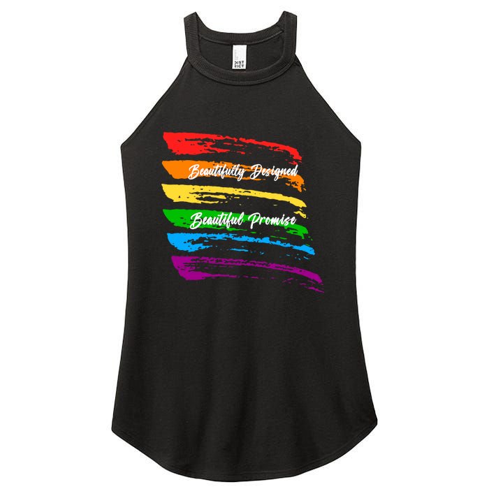 Rainbows Beautifully Designed Beautiful Promise Women's Perfect Tri Rocker Tank