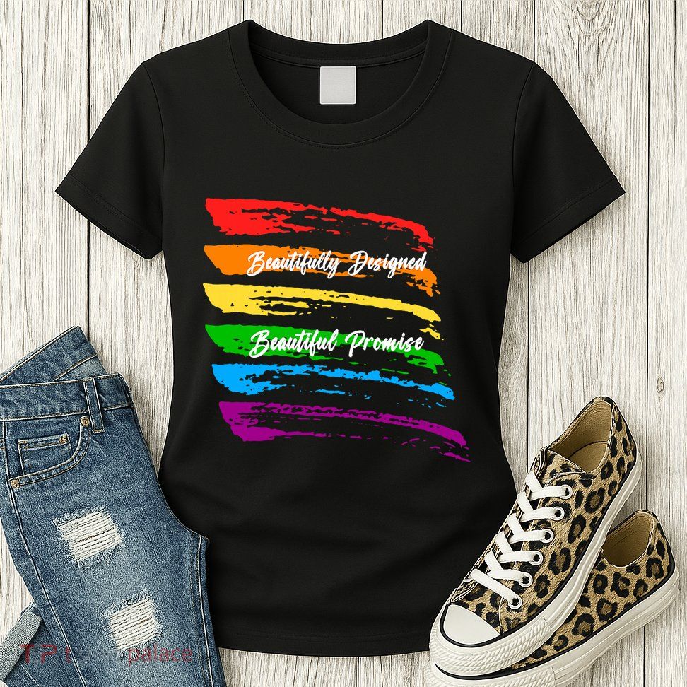 Rainbows Beautifully Designed Beautiful Promise Womens T-Shirt