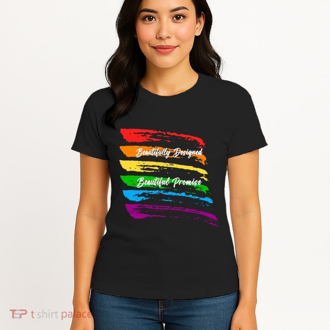 Rainbows Beautifully Designed Beautiful Promise Womens T-Shirt