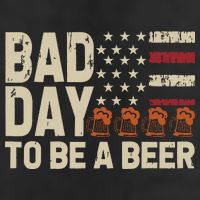 Retro Bad Day To Be Beer Usa Flag Beer 4th Of July Garment-Dyed Fleece Hoodie