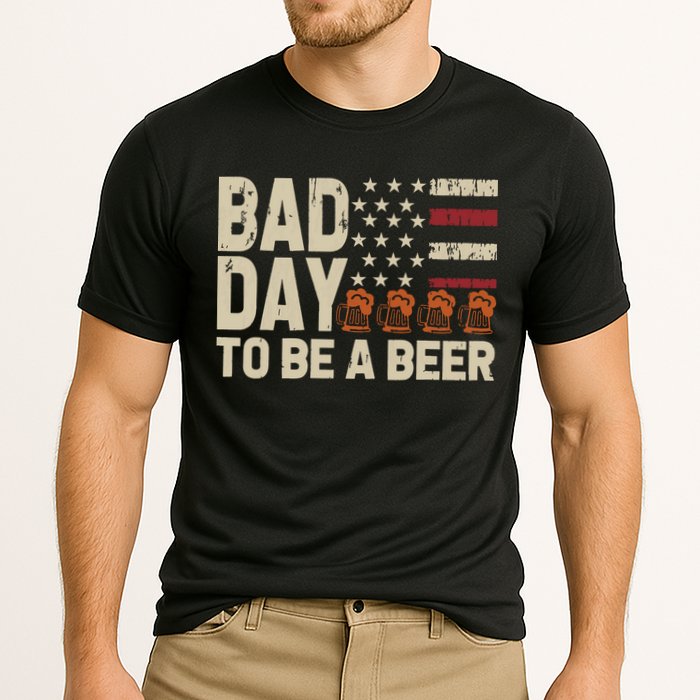 Retro Bad Day To Be Beer Usa Flag Beer 4th Of July Performance Shirt