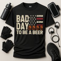 Retro Bad Day To Be Beer Usa Flag Beer 4th Of July Performance Shirt