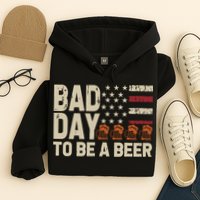 Retro Bad Day To Be Beer Usa Flag Beer 4th Of July Hoodie