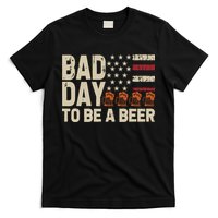 Retro Bad Day To Be Beer Usa Flag Beer 4th Of July T-Shirt