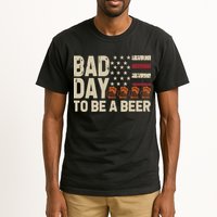 Retro Bad Day To Be Beer Usa Flag Beer 4th Of July Tall T-Shirt