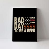 Retro Bad Day To Be Beer Usa Flag Beer 4th Of July Canvas